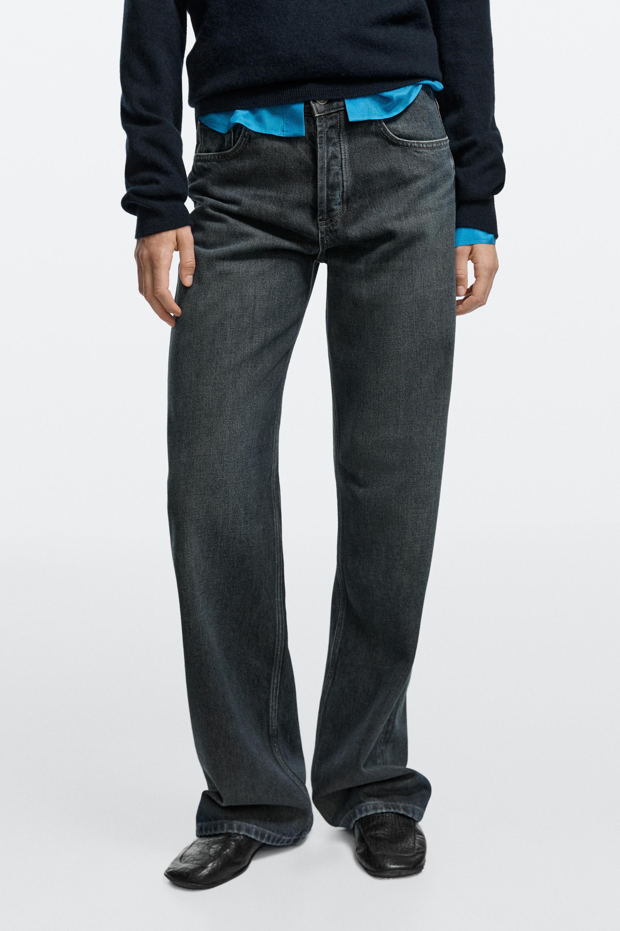 Jean wide leg taille moyenne